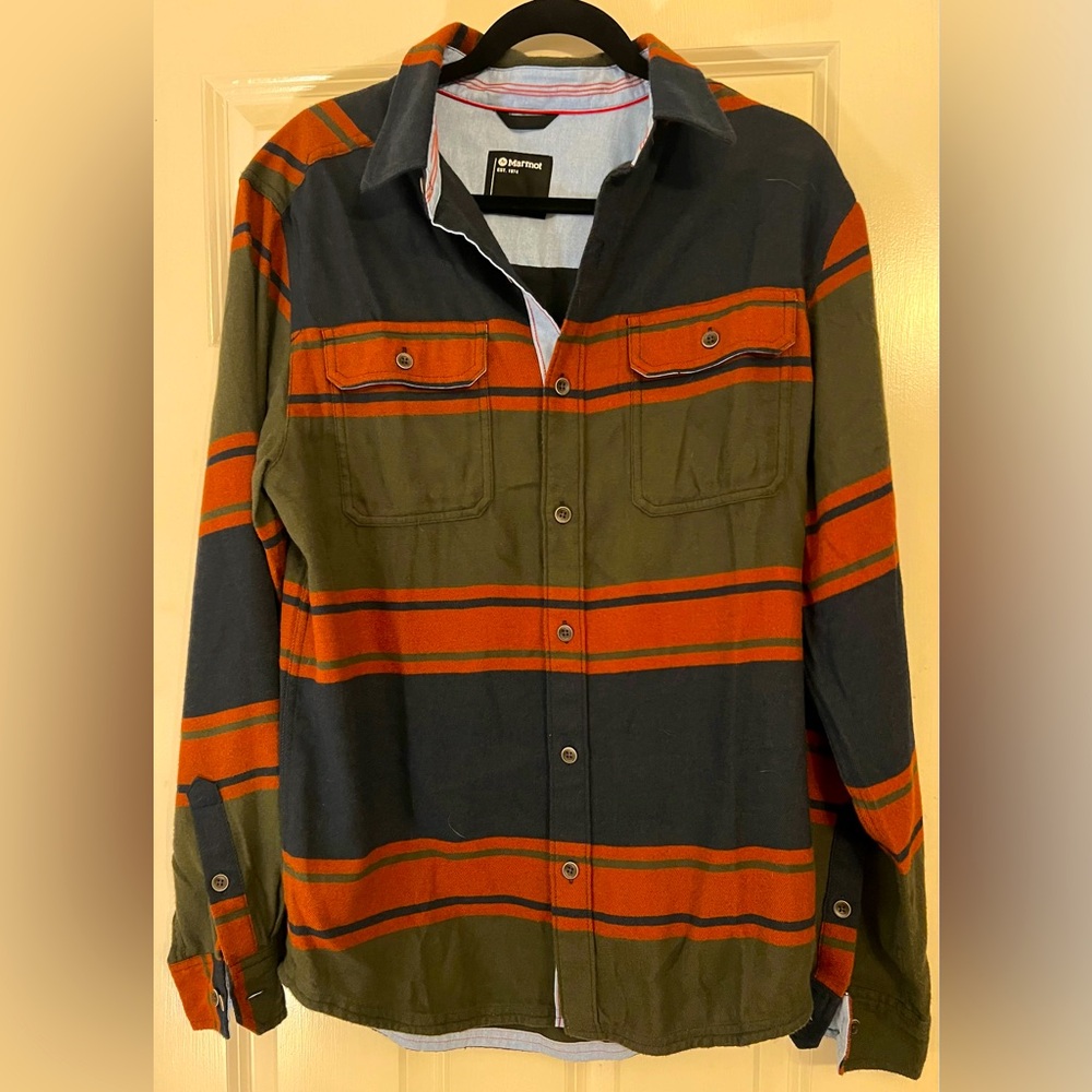 Marmot flannel plaid shirt men’s size medium